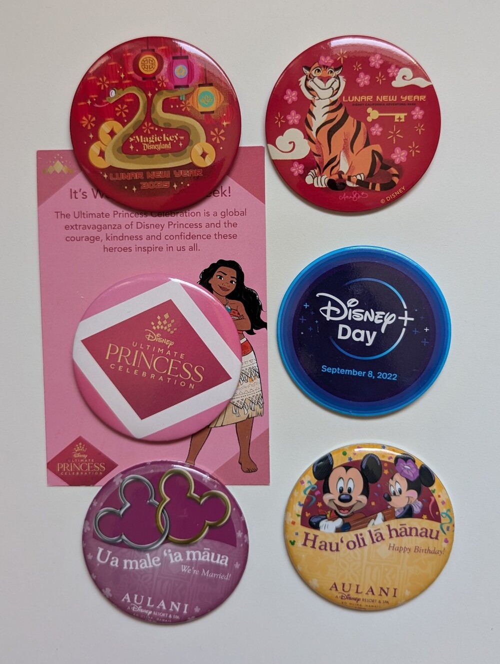 Disneyland + Aulani Pinback Buttons